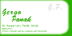 gergo panak business card