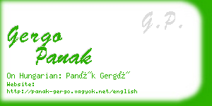 gergo panak business card